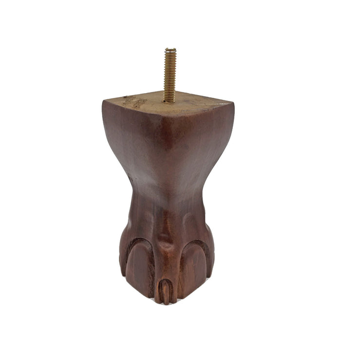 LA4822W Ball & Claw Square Furniture Legs - Walnut Finish