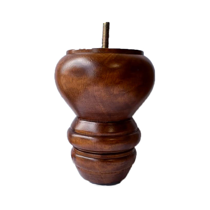 LT5042W Turned Furniture Legs - Walnut finish