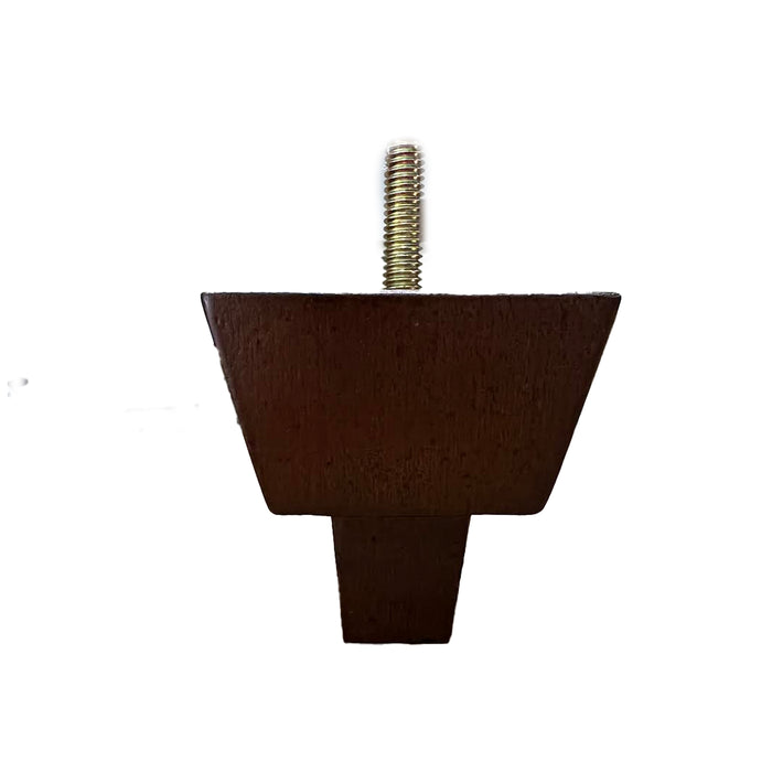 LWQA4W Square Furniture Legs without Casters - Walnut Finish