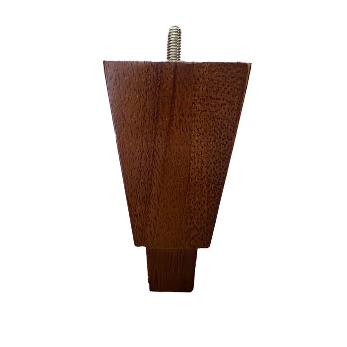 LWQA6W Square Furniture Legs without Casters - Walnut Finish