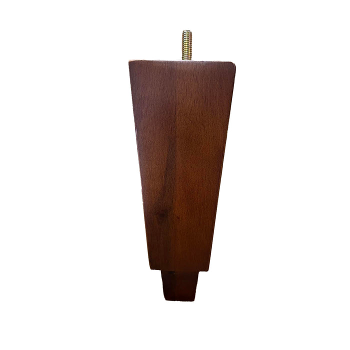 LWQA8W Square Furniture Legs without Casters - Walnut Finish