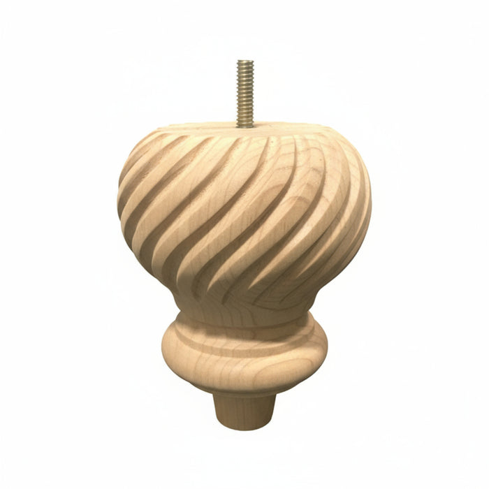 LWTA62 Carved Turned Furniture Legs without Casters - Unfinished