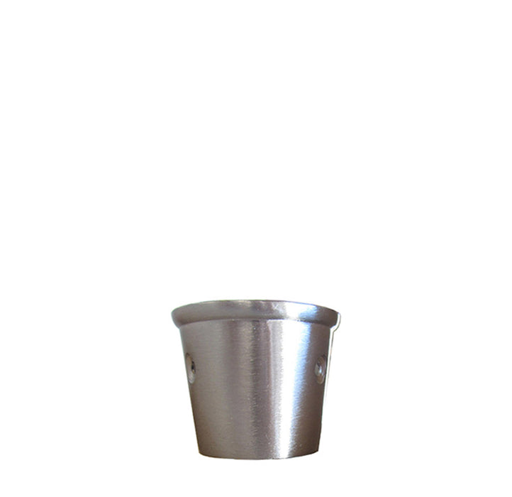 Round Furniture Leg Caster Cups - Brushed Nickel lwx1n