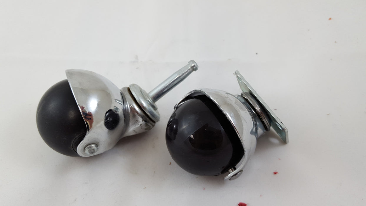 HOODED BALL PLATE 2" CHROME CASTERS